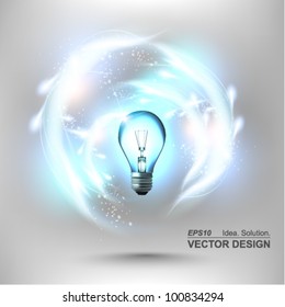 Stylish Conceptual Digital Light Bulb Idea Design