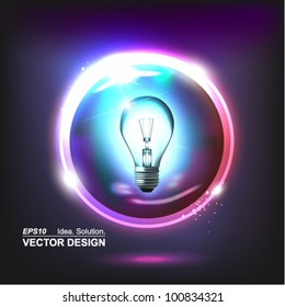 diseño elegante de la bombilla digital