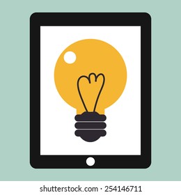 stylish conceptual digital light bulb idea design