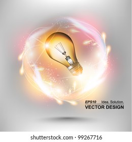 stylish conceptual digital light bulb idea design