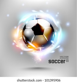 stylish conceptual digital soccer vector design