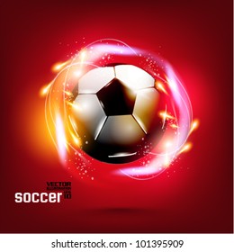 stylish conceptual digital soccer vector design