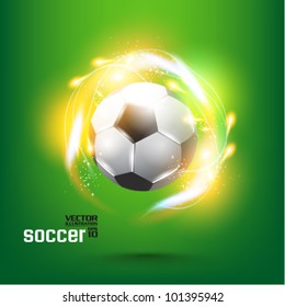 stylish conceptual digital soccer vector design