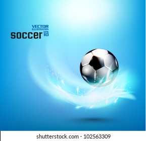 stylish conceptual digital soccer vector design