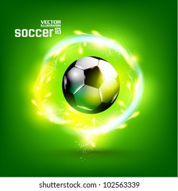 stylish conceptual digital soccer vector design