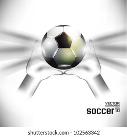 stylish conceptual digital soccer vector design