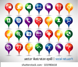 stylish conceptual social networking graphic design