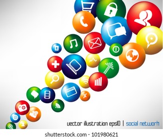 stylish conceptual social networking graphic design