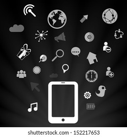 stylish conceptual social networking graphic design 