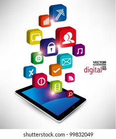 stylish conceptual social networking graphic design