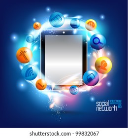 stylish conceptual social networking graphic design