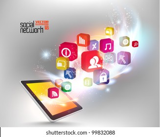 stylish conceptual social networking graphic design