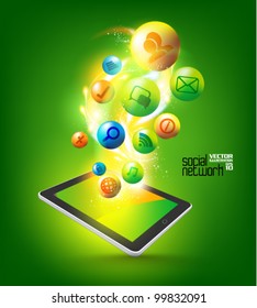 stylish conceptual social networking graphic design