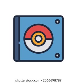 Stylish Console Disc Icon Design