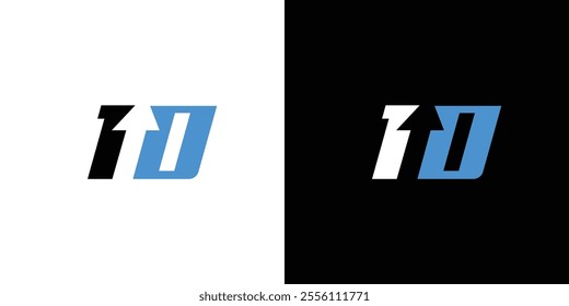 Stylish and contemporary number 10 logo featuring bold black and blue colors. Ideal for branding, graphic design, and digital media projects. Striking contrast enhances visual appeal and recognition.