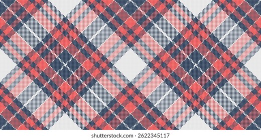 Stylish coral and navy plaid pattern.  Perfect for textile design, apparel, or website backgrounds.