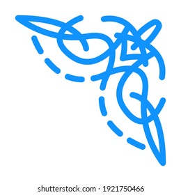 stylish corner color icon vector. stylish corner sign. isolated symbol illustration