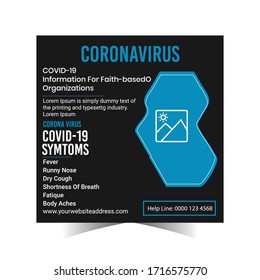 Stylish Corona Virus (COVID-19) Prevention Awareness Social Media Banner