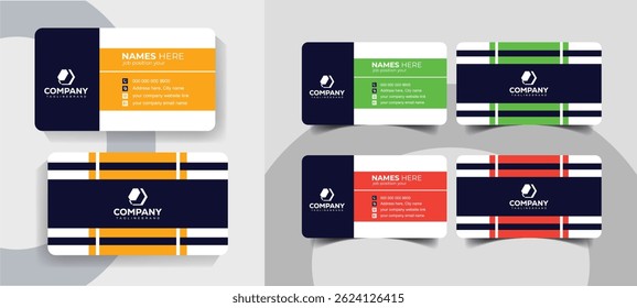 Stylish Corporate Business Card Template with Smart Layout