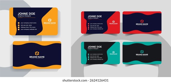 Stylish Corporate Business Card Template with Smart Layout