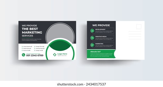 stylish corporate eddm postcard design template. Corporate postcard design template, amazing and modern postcard design, 