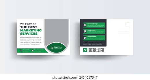 stylish corporate eddm postcard design template. Corporate postcard design template, amazing and modern postcard design, 