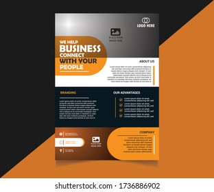 Stylish Corporate Flyer Template, Vector
