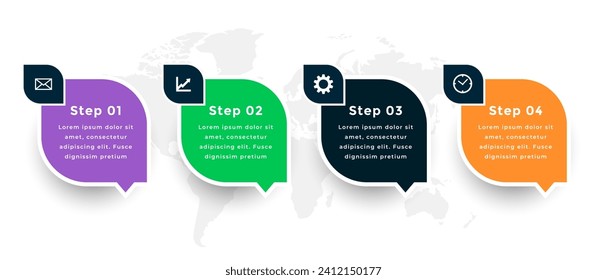 stylish corporate infographic workflow chart template for data visualization vector