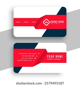 stylish corporate visiting card layout a perfect stationery design vector