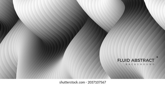 Stylish corrugated motion high-grade black and white mixed fluid gradient abstract background