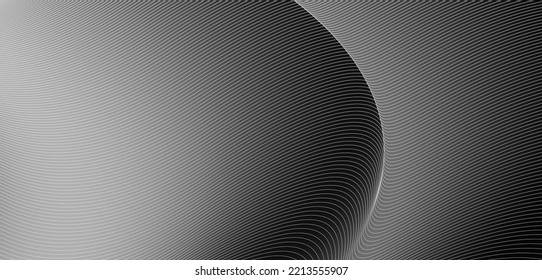 Stylish corrugated motion high-grade black gray white mixed fluid gradient abstract background