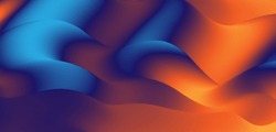 Stylish Corrugated Motion High-grade Blue Yellow Orange Mixed Fluid Gradient Abstract Background