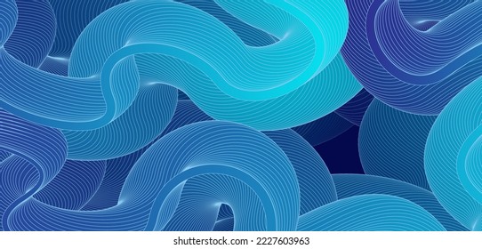 Stylish corrugated motion high-grade
blue mixed fluid gradient abstract background