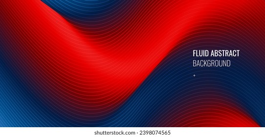 Stylische, gewellte Bewegung, hochgradig blauer, roter Farbverlauf-Abstrakter-Hintergrund
