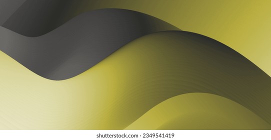 Stylische, gewellte Bewegung, hochgradig graugelber Farbverlauf-Abstrakte abstrakte Hintergrund.Geeignet für Poster, Banner, Broschüre, Unternehmen, Präsentation, Website, Flyer. Vektorgrafik