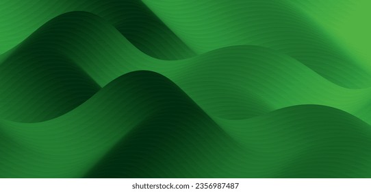 Stylish corrugated motion high-grade green mixed fluid gradient abstract background.Suit for poster, banner, brochure, corporate, presentation, website, flyer. Vector illustration