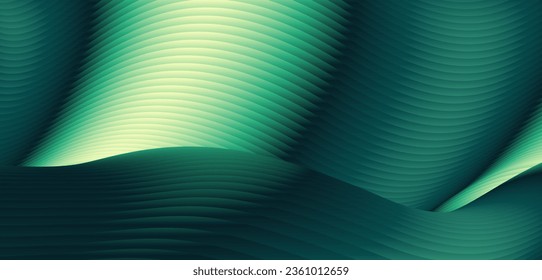 Elegante movimiento ondulado fondo abstracto de gradiente de fluido mixto verde de alta calidad.Suit para afiche, banner, folleto, corporativo, presentación, sitio web, volante. Ilustración del vector