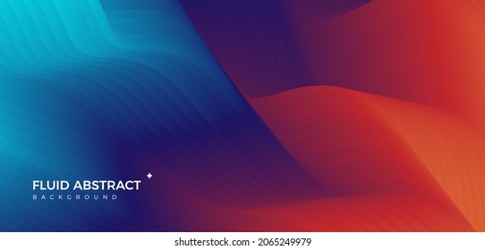 Stylish corrugated motion high  grade red blue mixed fluid gradient abstract background