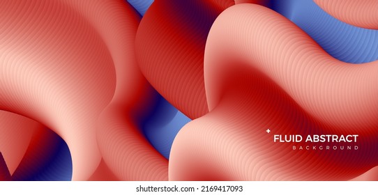 Stylish corrugated motion high-grade red blue mixed fluid gradient abstract background