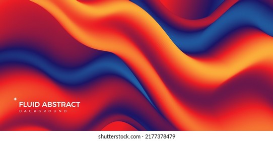 Stylish corrugated motion high-grade red blue mixed fluid gradient abstract background