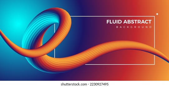 Stylish corrugated motion high-grade red blue mixed fluid gradient abstract background