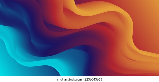 Stylish corrugated motion high-grade red blue mixed fluid gradient abstract background