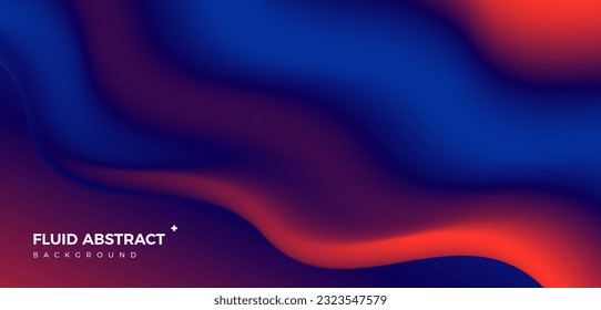 Elegante movimiento ondulado de alto grado rojo azul mezclado gradiente de fluido abstracto fondo