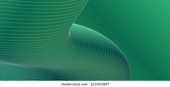 fondo abstracto elegante de la línea de movimiento corrugado de alto grado verde mezclado gradiente de fluido