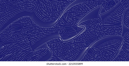 stylish corrugated motion line high-grade blue mixed fluid gradient abstract background