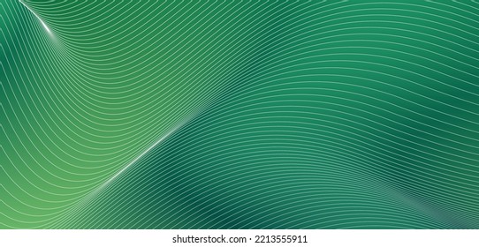 stylish corrugated motion line high-grade green mixed fluid gradient abstract background