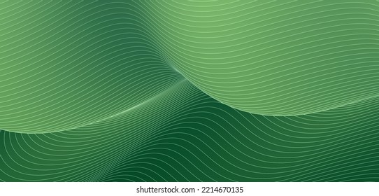 stylish corrugated motion line high-grade green mixed fluid gradient abstract background