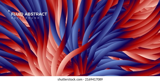 Stylish corrugated motion lines high-grade red blue mixed fluid gradient abstract background