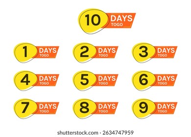 Stylish Countdown for Special Days Vector Illustration