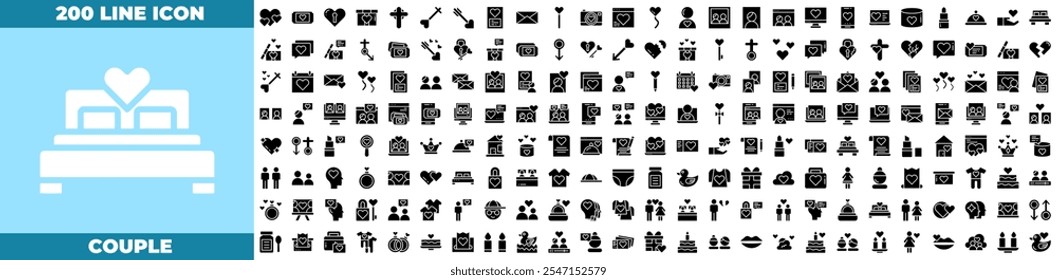 Stylish Couple Icon Pack Design